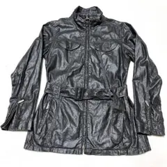 ★美品★BARBOUR★コーティングリネン★バイクジャケット★UK10(M)★のサムネイル