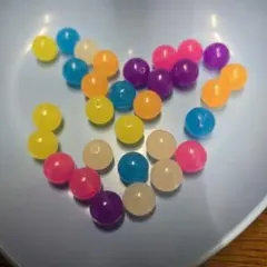 カラフルビーズ 1cm 球形 30個セット