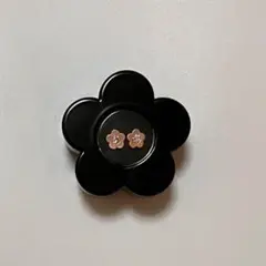 【新品未使用】マリークワント　カラービジュー　ピアス　ピンク　ゴールド　フラワー