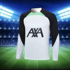 AXA ロゴ サッカー 長袖トレーニングジャージ 上のみ 練習着