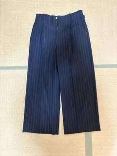 GU beautiful people ストライプ ワイドパンツXLサイズ