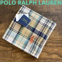 【新品】ポロラルフローレン　チェック柄タオルハンカチ　ギフト