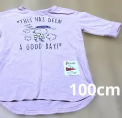スヌーピー 七分袖 100cm Tシャツ ワンピース風　女の子 SNOOPYのサムネイル