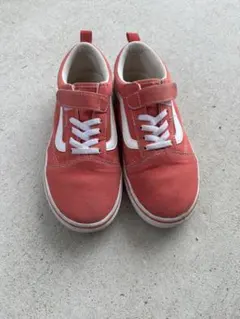 VANS 赤いキャンバススニーカー キッズ用 22.0㎝