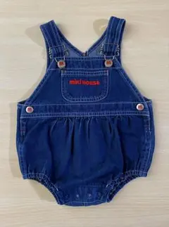ミキハウス デニム ロンパース ダルマオール 85