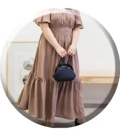 【早い者勝ち】 CLETTEオリジナル★ギャザーデザイン半袖ティアードワンピース