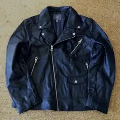 H&M ライダースジャケット　L black