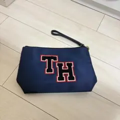 TOMMY HILFIGERトミーヒルフィルガー ネイビー クラッチバッグ