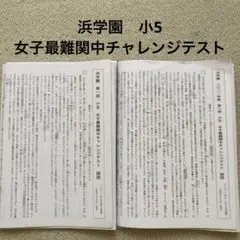 浜学園　小5　女子最難関への道　国語　前期4回　後期4回 浜学園 小5 女子最難関への道 国語 前期4回 後期4