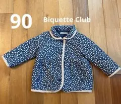 Biquette Club 花柄ネイビー アウター 90cm
