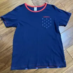 adidas 半袖Tシャツ ドット柄ポケット ネイビー Mのサムネイル