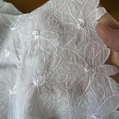 刺繍レース ハンカチ 3枚セット 花柄 アイスブルー ブラック
