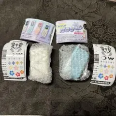 なつかしの ガラケーマスコット　ライトブルー　ホワイト　ガチャ