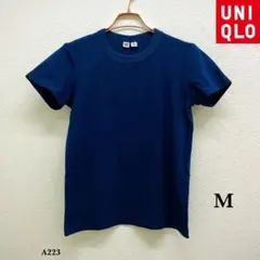 UNIQLO『ユニクロ』クルーネック Tシャツ【M】ネイビー 紺