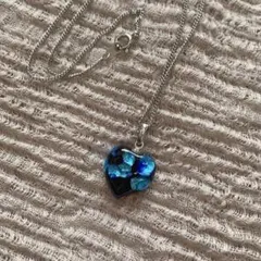 沖縄 ホタルガラス ハート型 ネックレス