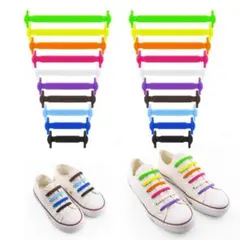 [RJ-Sport] ゴム製結ばない靴紐 スニーカー 伸びる靴紐 ほどけない