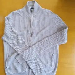 renoma HOMME フルジップ カーディガン ライトグレー