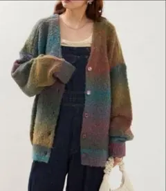 FREAK’S STORE グラデーションルーブニット2wayカーディガン