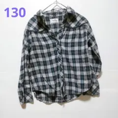 130cm Moomiah 長袖 チェックシャツ