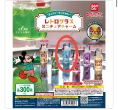 ディズニーキャラクター レトログラスミニチュアチャーム ドナルドダック