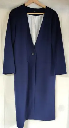 clear ネイビー ロングコート フリーサイズ