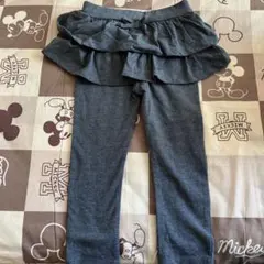 フリル付きグレー レギンス