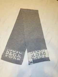 D&G ロゴ入りグレー ニットマフラーのサムネイル