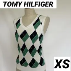 【TOMY HILFIGER】　ニットベスト　綿100 XS ゴルフウェアのサムネイル