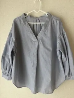 お値下げearth music&ecology ストライプ 五分袖シャツ