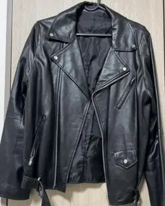 ブラック ライダースジャケット