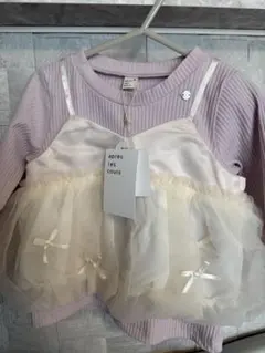 アプレレクール【90】バルーンチュール/ドッキング長袖カットソー新品