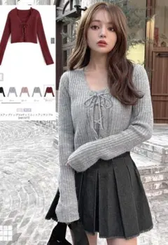 GRL レースアップトップス