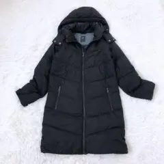 GAP レディースダウンロングコート　ダブルジップ　ダウン80% 黒　Sのサムネイル