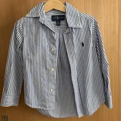 Ralph Lauren 長袖シャツ キッズ3/3T 青白ストライプ