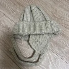 アクリル100%耳あて付きニット帽