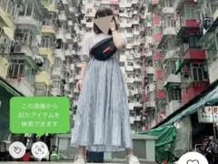プリーツフレアスカート ロング丈のサムネイル