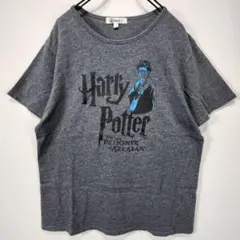 ハリーポッター　半袖Tシャツ　L　ビッグプリント　アズカバン　ダークグレー　古着
