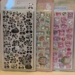 動物 硬い立体シール ３枚セット