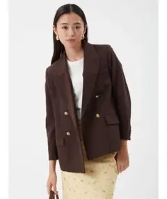 新品　今期完売　ミラオーウェン　金釦ダブルブレストブレザー