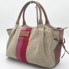 ケイトスペード　大容量　トートバッグ　A4可　キャンバス　レザー　ゴールド金具