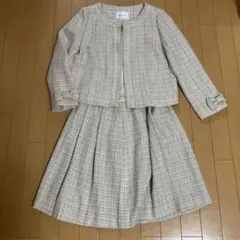 Couture brooch ツイードスーツセット 38