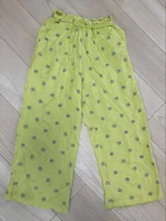 H&M エイチアンドエム 150 パンツ 総柄 花柄 デイリー ライトグリーンのサムネイル