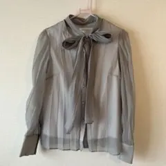willselection リボン付きシフォンブラウス