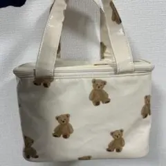 ジェラートピケ　クマ柄 お弁当バッグ 中型