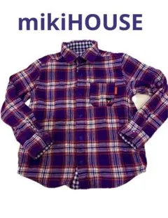 ミキハウス　ダブルb ブラウスシャツ　リバーシブル　110 美品