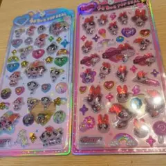パワーパフガールズ うるちゅる POPSEAL 　みんな集合　ピンク　国内正規品