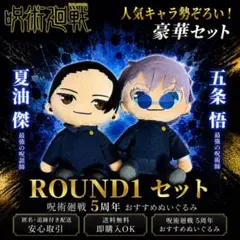 早い者勝ち　送料無料呪術廻戦 ぬいぐるみ 五条悟 夏油傑 ROUND1セットのサムネイル