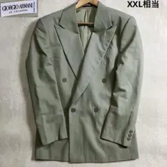 XXL相当 GIORGIO ARMANI テーラードジャケット ダブル グリーンのサムネイル