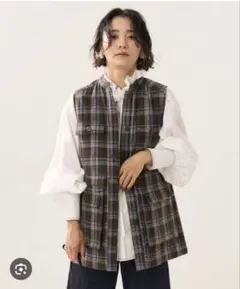 フリークスストア　チェックサファリベスト