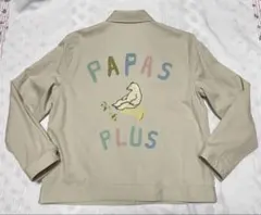 NON NO ベージュ&チェック柄 ブルゾン